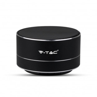 Metal bluetooth speaker with mic - 400 mAh, TF slot, black