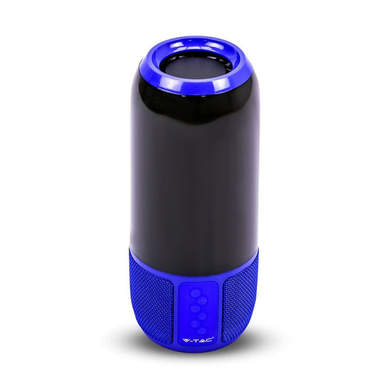 Bluetooth колонка с LED осветление - 2 x 3 W, USB + TF слот, синя