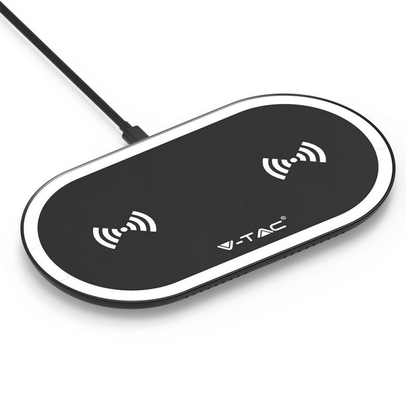 Wireless charging pad - 5W + 5W, black and white