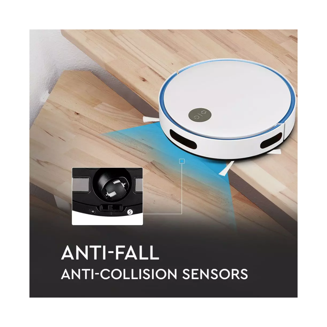 Robotic vacuum cleaner with remote control white