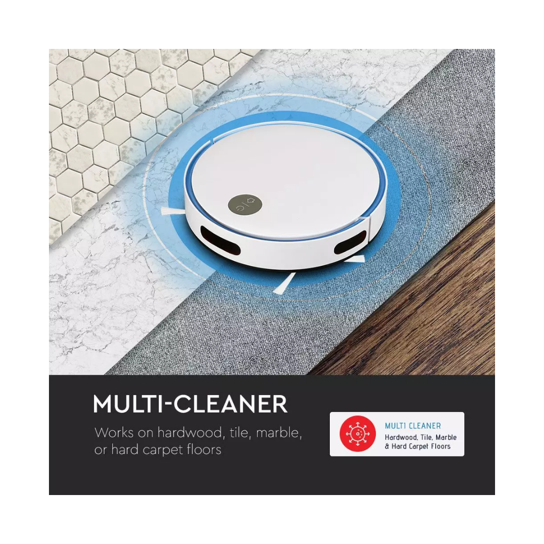 Robotic vacuum cleaner with remote control white