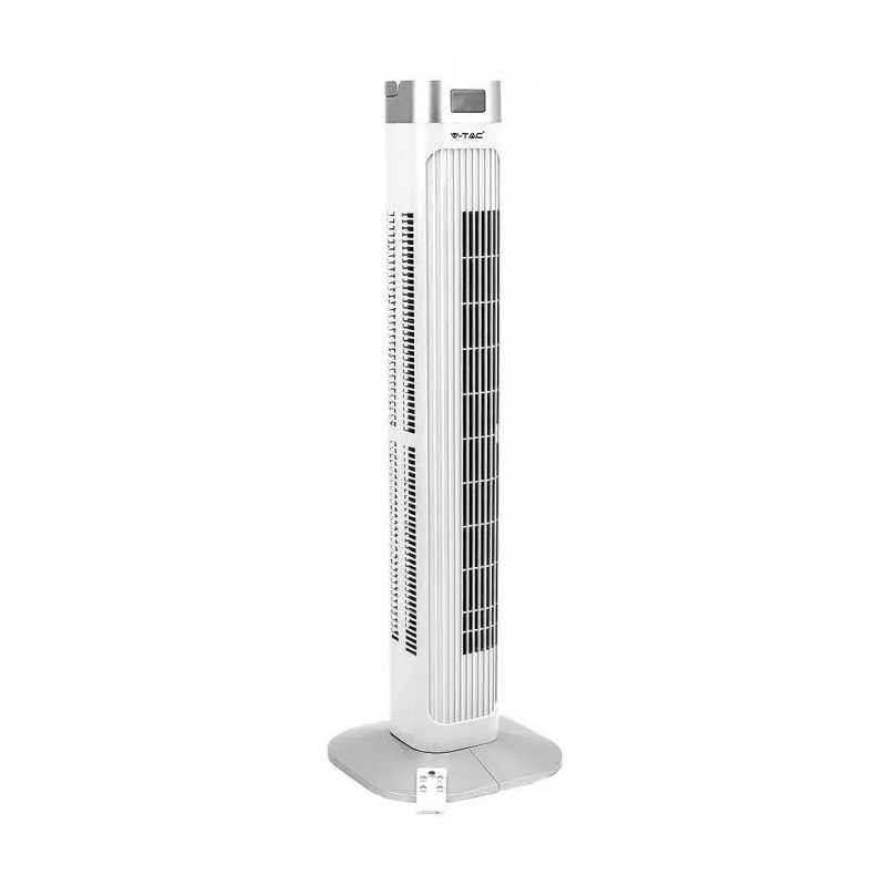 Tower fan with temperature display - 55W, remote control, 91cm
