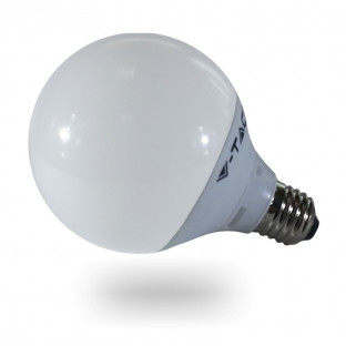 LED Lampe - E27, 10W, G95, термопластик, weiß - 1