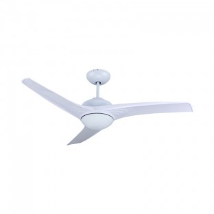Ceiling fan with LED light - 35W, RF control, 3 blades, white