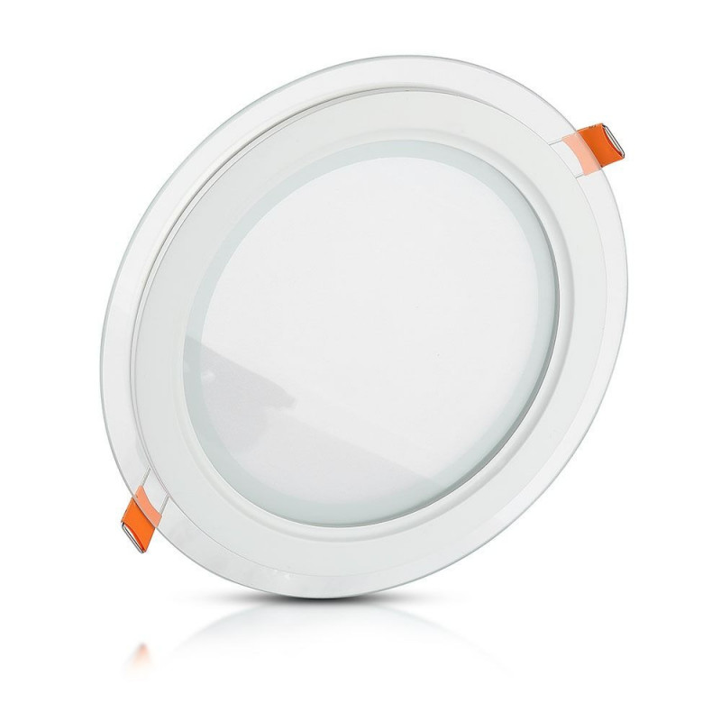 LED панел стъклено тяло - 6W, кръгъл модул, бяла светлина