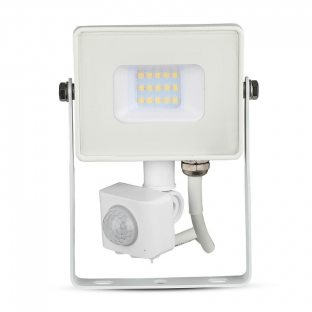 LED Floodlight with motion sensor - 10W, Samsung chip, 4000K, White