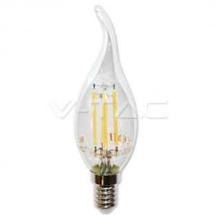 LED Glühlampe - E14, 4W, Kerze, Flamme, warmweiß - 1