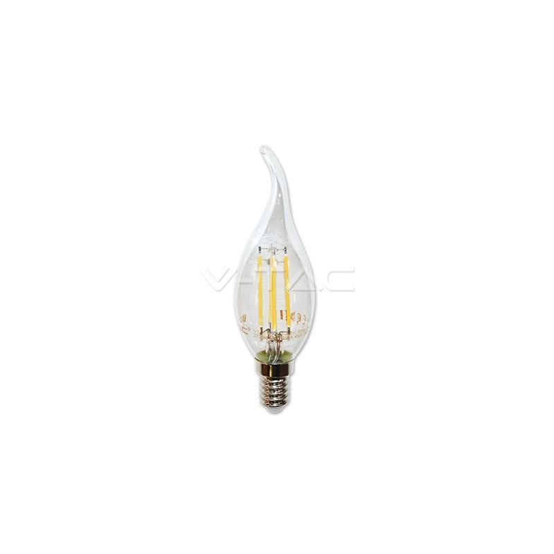 LED Glühlampe - E14, 4W, Kerze, Flamme, warmweiß - 1