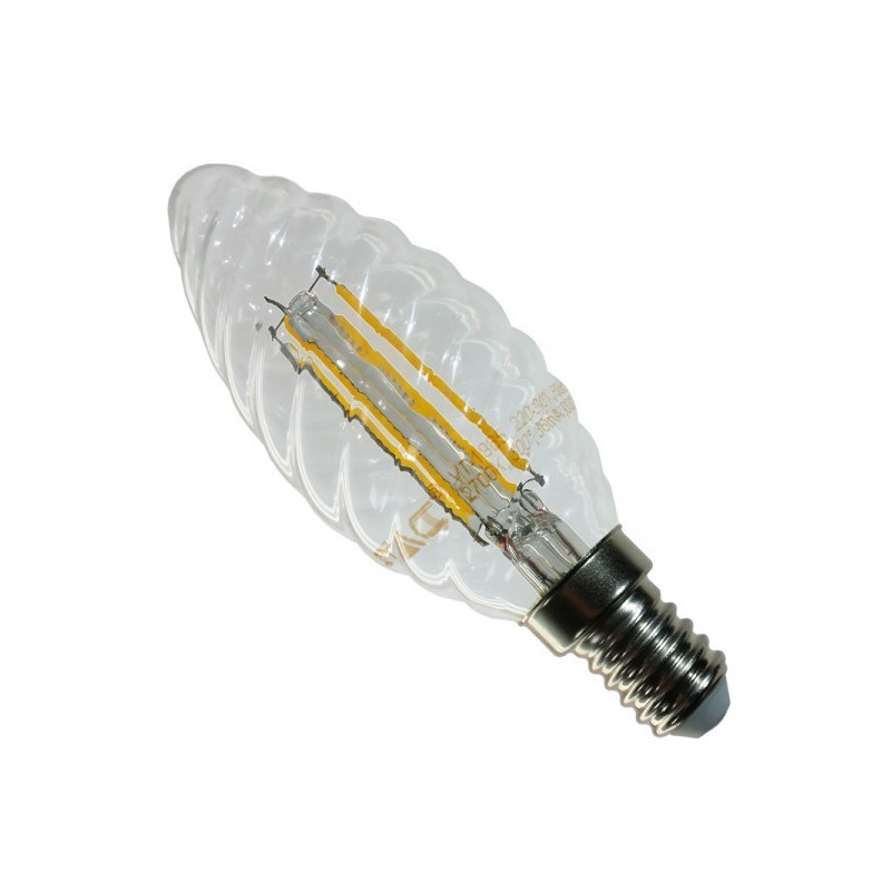LED Glühlampe - E14, 4W, Twist Kerze, dimmbar, warmweiß - 1