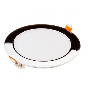LED мини панел - 18W, хром, кръгъл модул, топло бяла светлина
