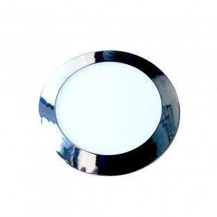 LED mini panel - 24W, chrome, circle, warm white light