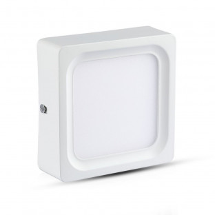 LED panel - 8W, surface, square, warm white light