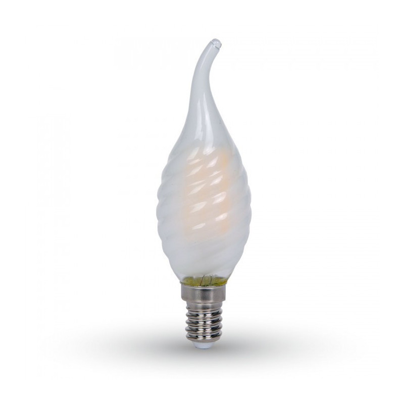 LED Glühlampe - E14, 4W, Frost Cover, Flamme, Twist , weiß - 1