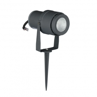LED Градинска лампа с колче V-TAC - 12W, сиво тяло, топло бяла светлина, VT-857