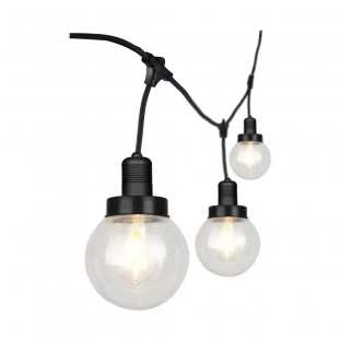 LED string light V-TAC - 3m, 6 bulbs, E27, IP65, matt black, VT-720S