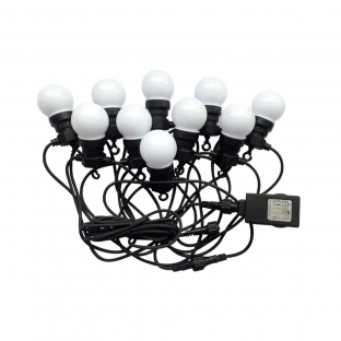 LED Bulb String Light - 0.5W, 5 m, 10 bulbs, White light