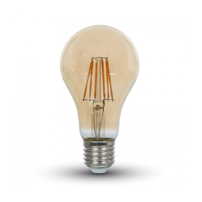 LED Glühlampe - E27, 8W, A67, Amber, warmweiß - 1