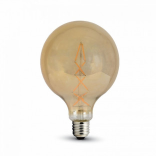 LED Glühlampe - E27,8W,  G125, Amber, warmweiß - 1