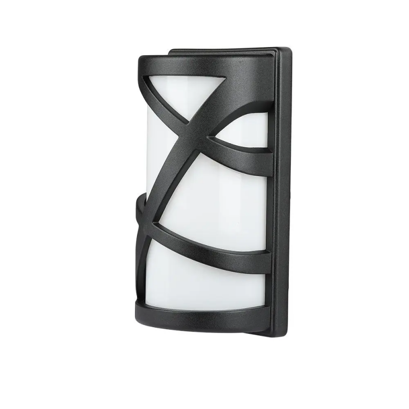 LED wall lamp, matt black, E27