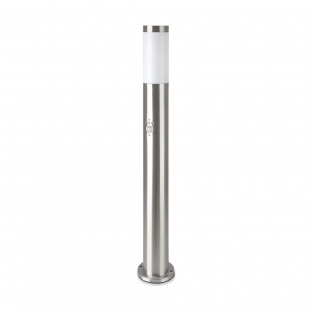 LED garden lamp V-TAC - E27, 80cm, PIR sensor, IP44, stainless steal, satin nickel, VT-838-SS80