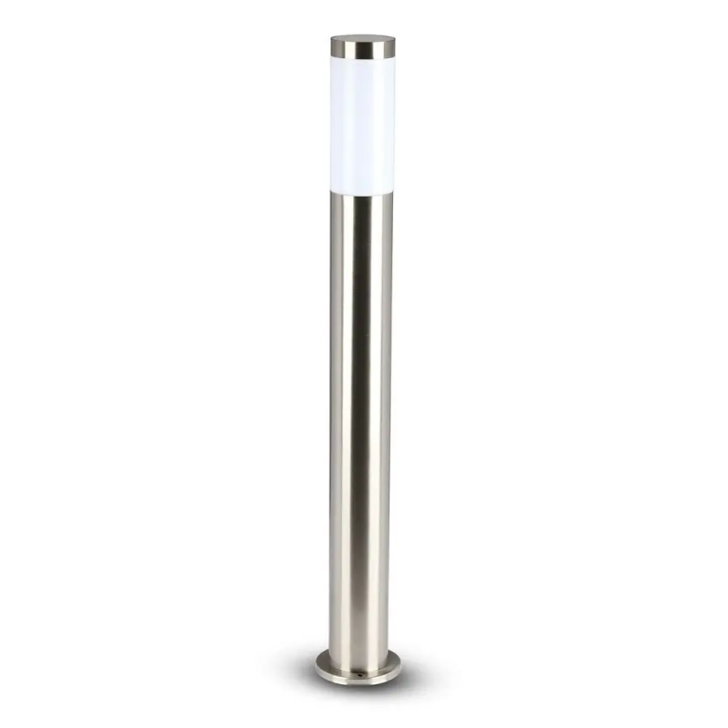 LED garden lamp V-TAC - E27, 80cm, IP44, stainless steal, satin nickel, VT-838