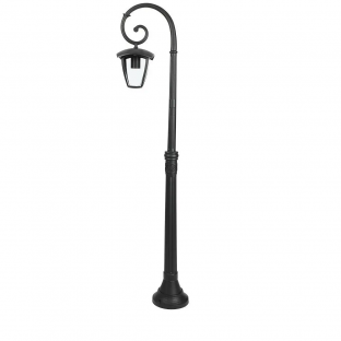 LED pole lamp, matt black , 1ХЕ27, 1365mm