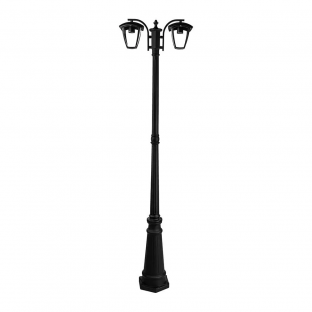 Pole lamp V-TAC - 2xE27, 199cm, IP44, matt black, VT-739