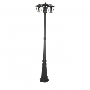 Pole lamp V-TAC - 3xE27, 199cm, IP44, matt black, VT-740