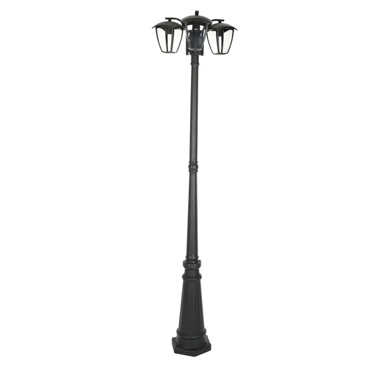Pole lamp V-TAC - 3xE27, 199cm, IP44, matt black, VT-740