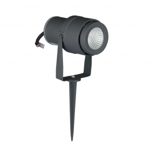 LED Градинска лампа с колче V-TAC - 12W, сиво тяло, зелена светлина, VT-857-G