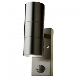 Wall Sleek Fitting with sensor - GU10, IP44, Nickel, Two directions