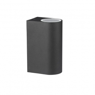 Wall Sleek Fitting - GU10, IP44, Aluminum, Square, Two Directions