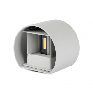 LED wall light V-TAC - 6W, IP65, Bridglux chip, grey body, round, warm white light, VT-756