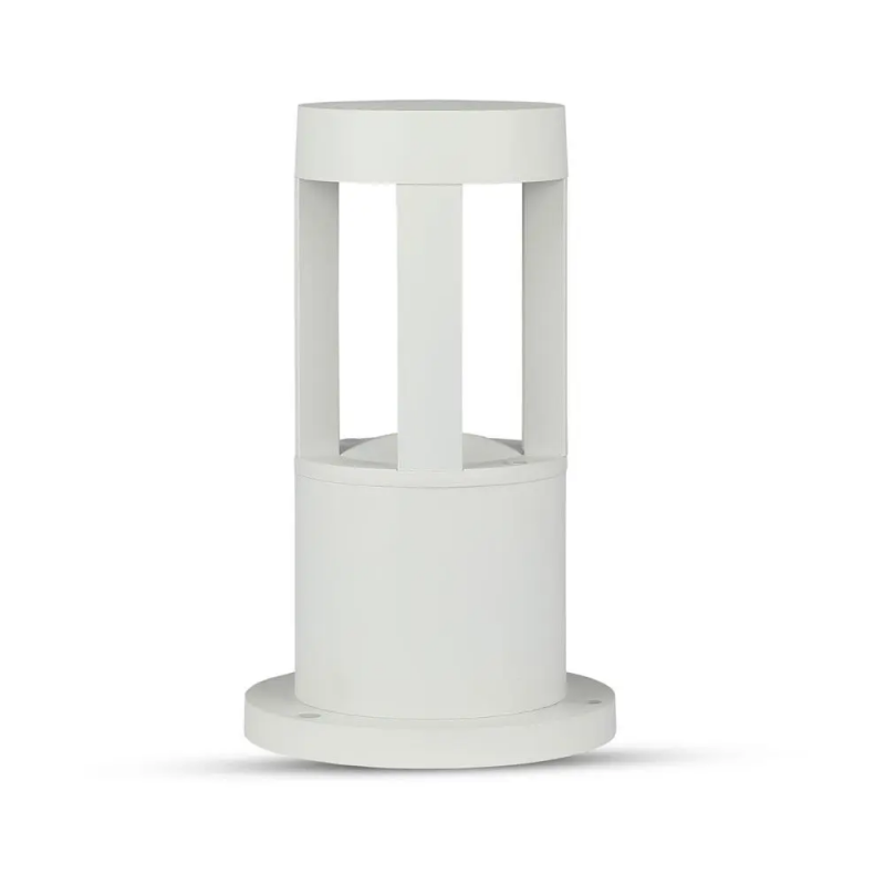 LED Градинска лампа V-TAC - 10W,  25см, бяло тяло, топло бяла светлина, VT-830